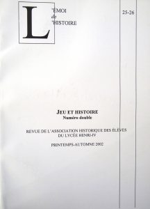 25-26. Jeu et Histoire