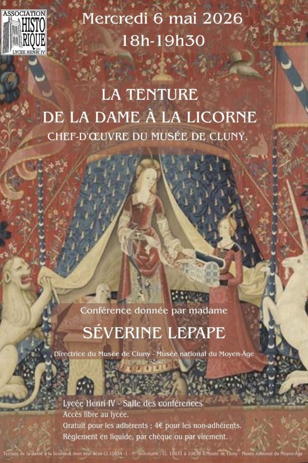 Conférence - La tenture de la dame à la licorne, par Séverine Lepape